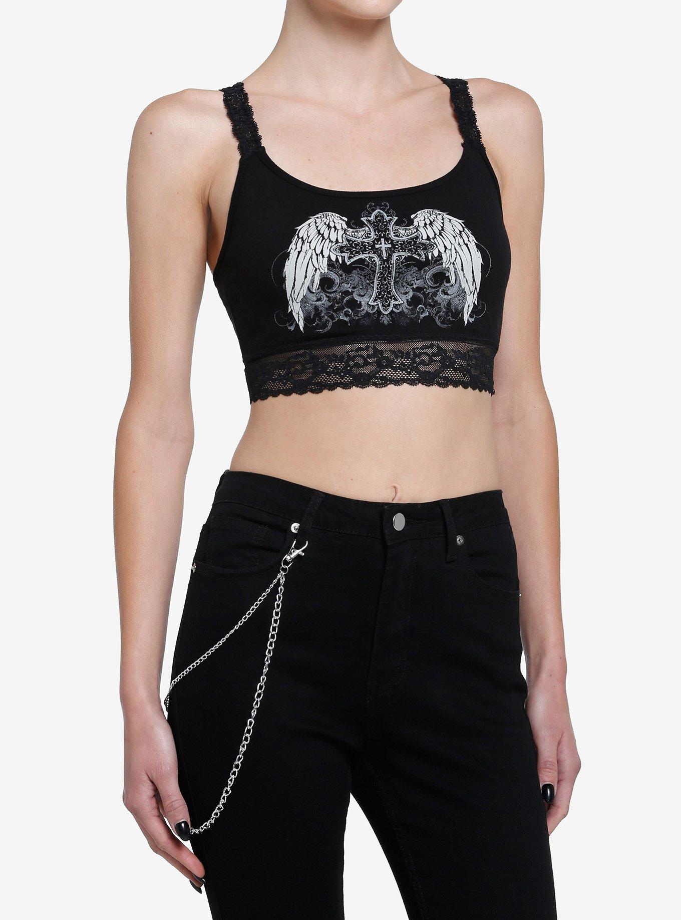 Cross Wing Lace Bralette, MULTI, hi-res