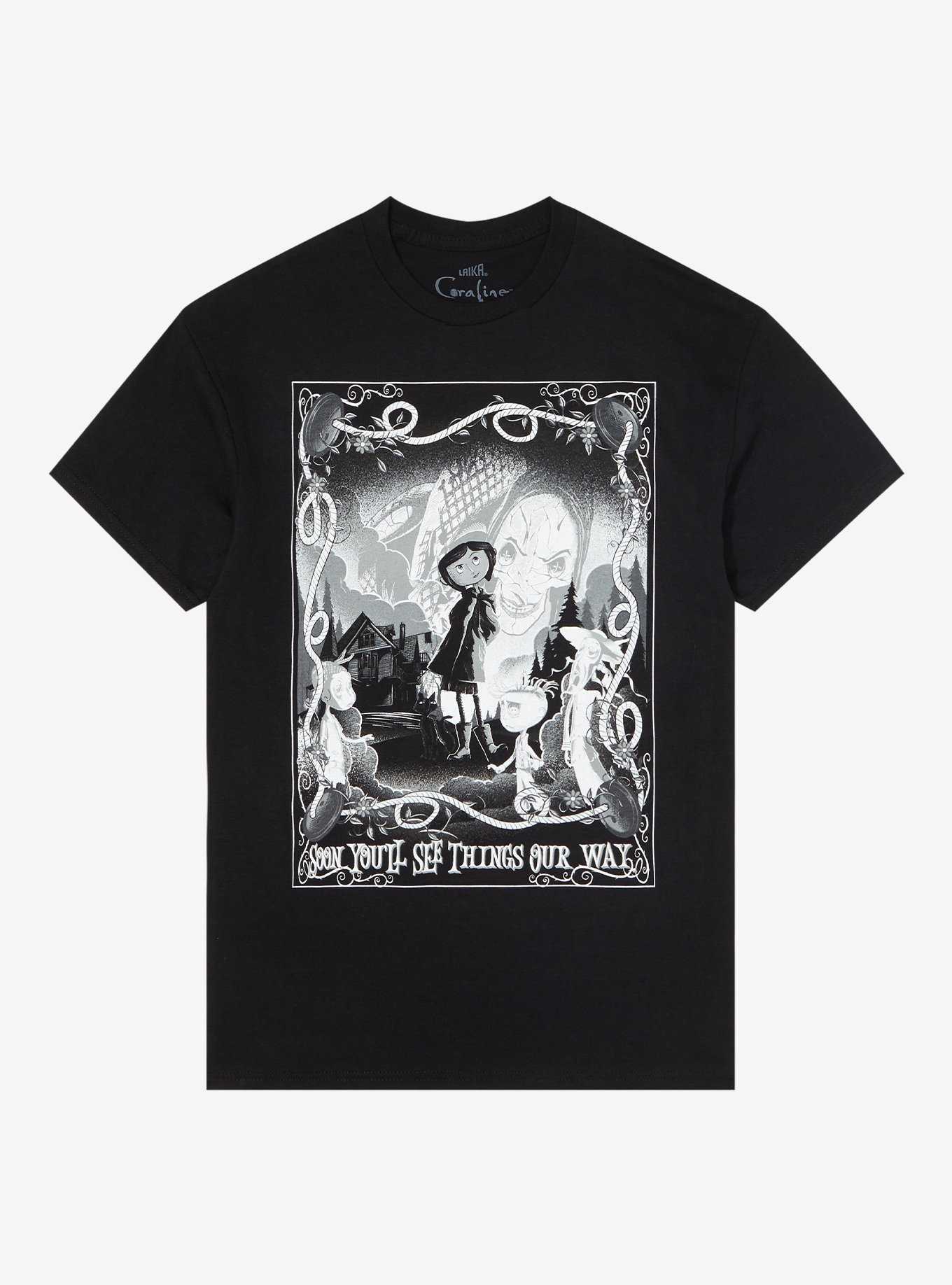 Coraline Black & White Portrait T-Shirt, , hi-res