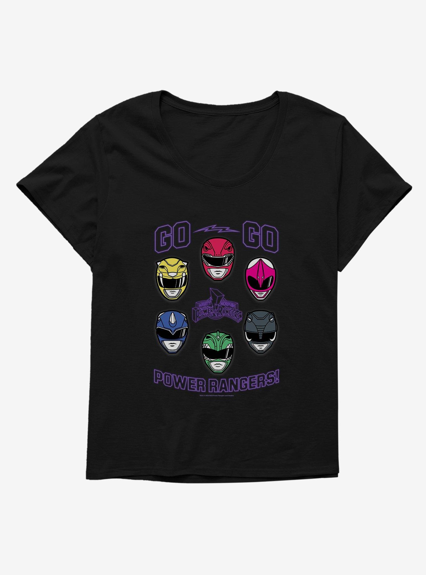 Mighty Morphin Power Rangers Go Helmets Girls T-Shirt Plus