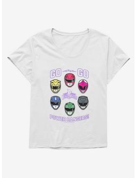 Mighty Morphin Power Rangers Go Go Power Rangers Helmets Girls T-Shirt Plus Size, , hi-res