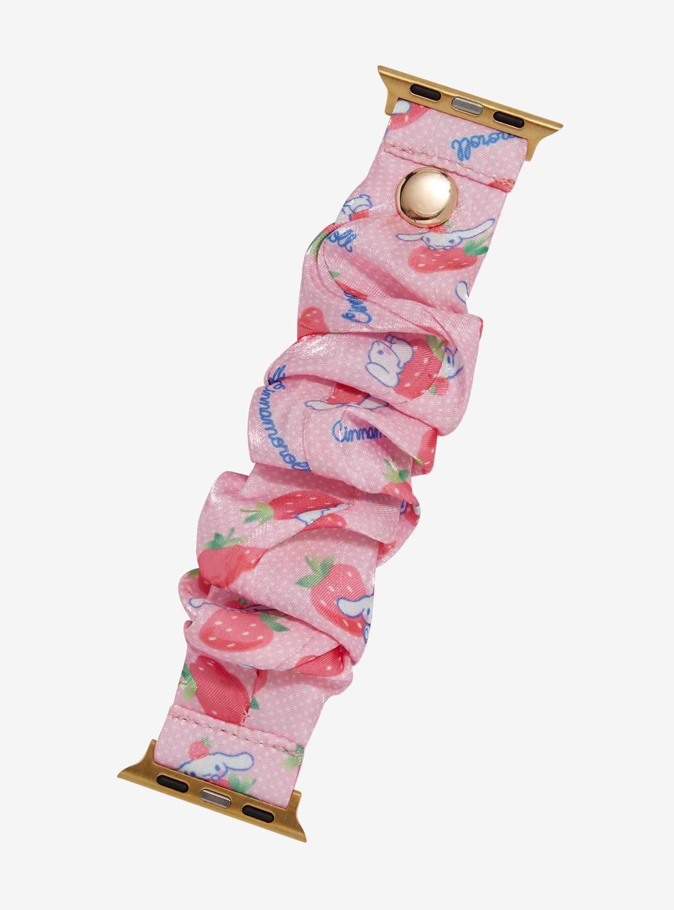 Sanrio Cinnamoroll Strawberry Scrunchy Smartwatch Band, , hi-res