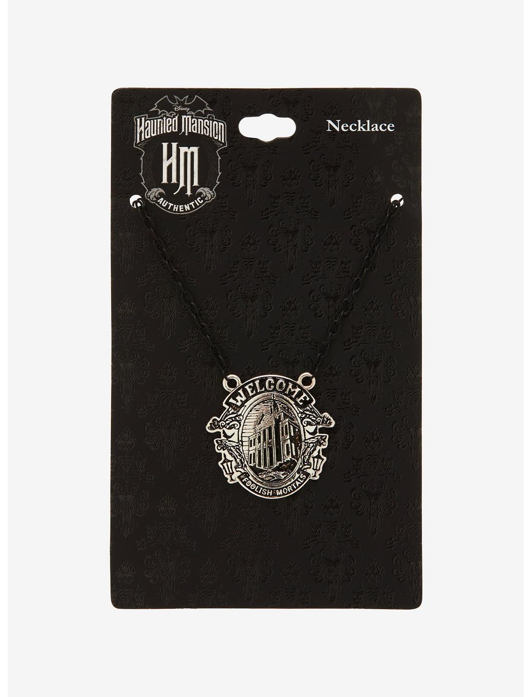 Disney The Haunted Mansion Welcome Foolish Mortals Pendant Necklace - BoxLunch Exclusive, , hi-res