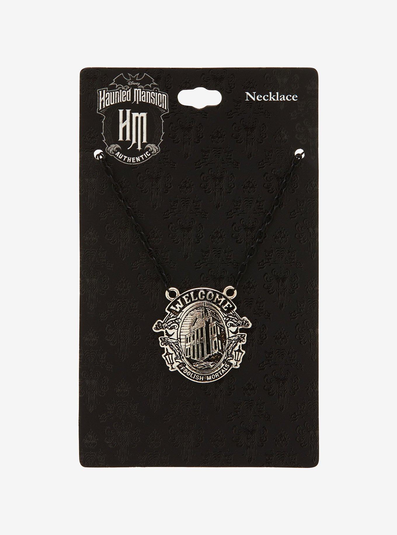 Disney The Haunted Mansion Welcome Foolish Mortals Pendant Necklace - BoxLunch Exclusive, , hi-res