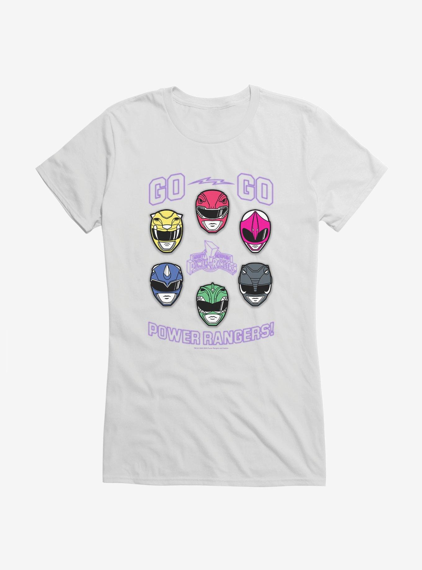 Mighty Morphin Power Rangers Go Go Power Rangers Helmets Girls T-Shirt