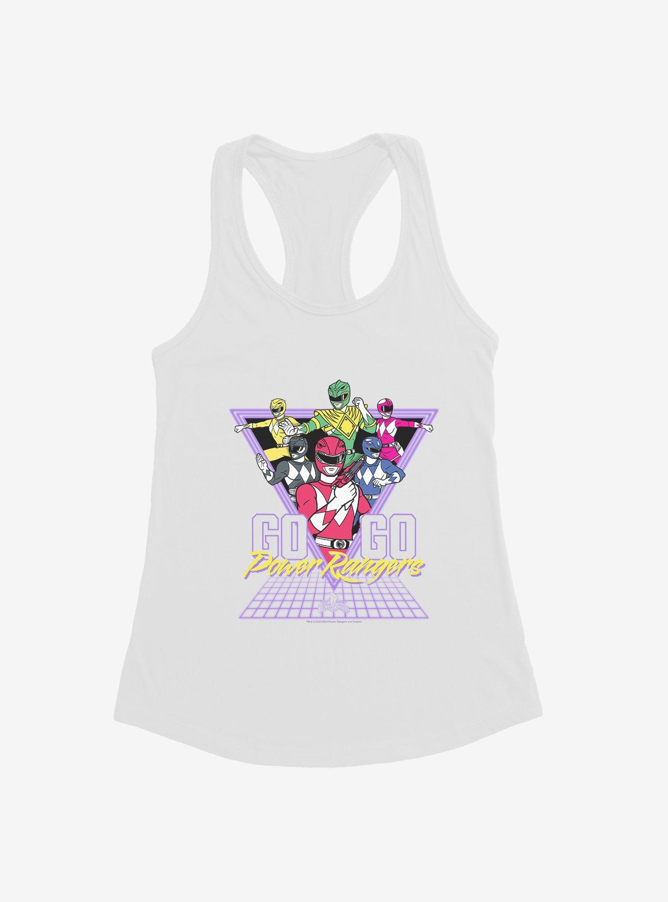 Mighty Morphin Power Rangers Go Go Power Rangers Retro Girls Tank, WHITE, hi-res