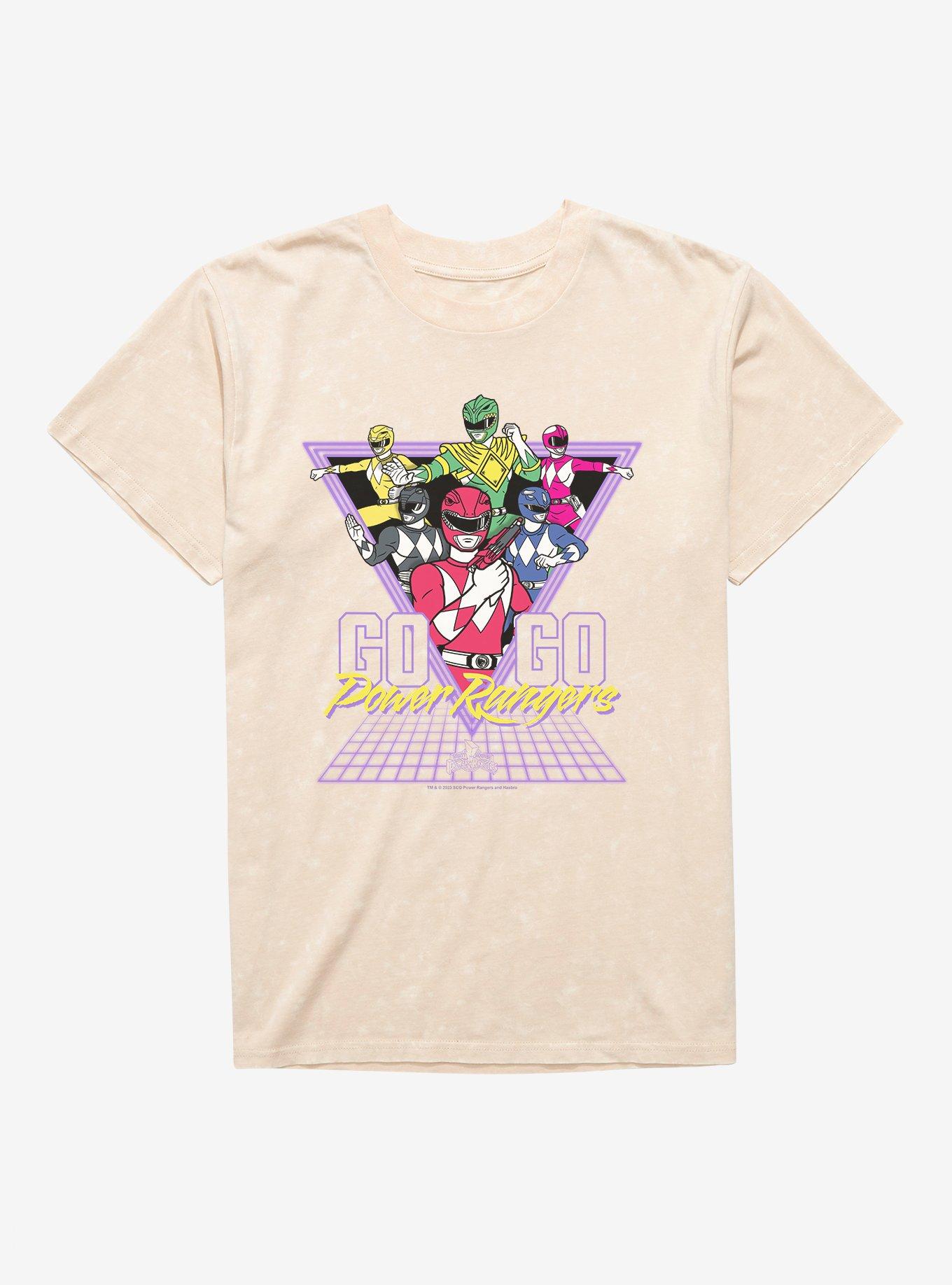 Mighty Morphin Power Rangers Go Go Power Rangers Retro Mineral Wash T-Shirt, , hi-res