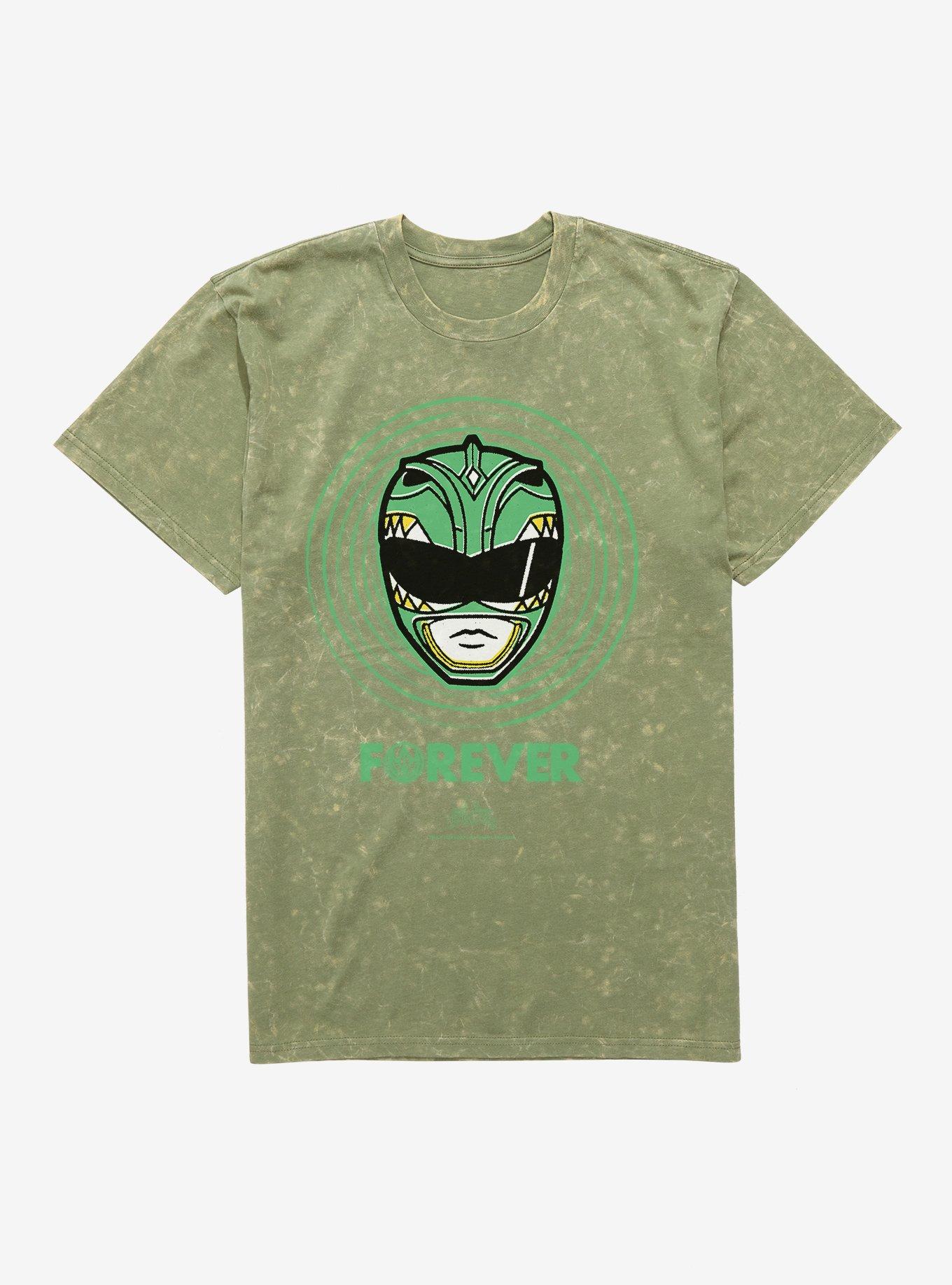 Mighty Morphin Power Rangers Green Ranger Forever Mineral Wash T