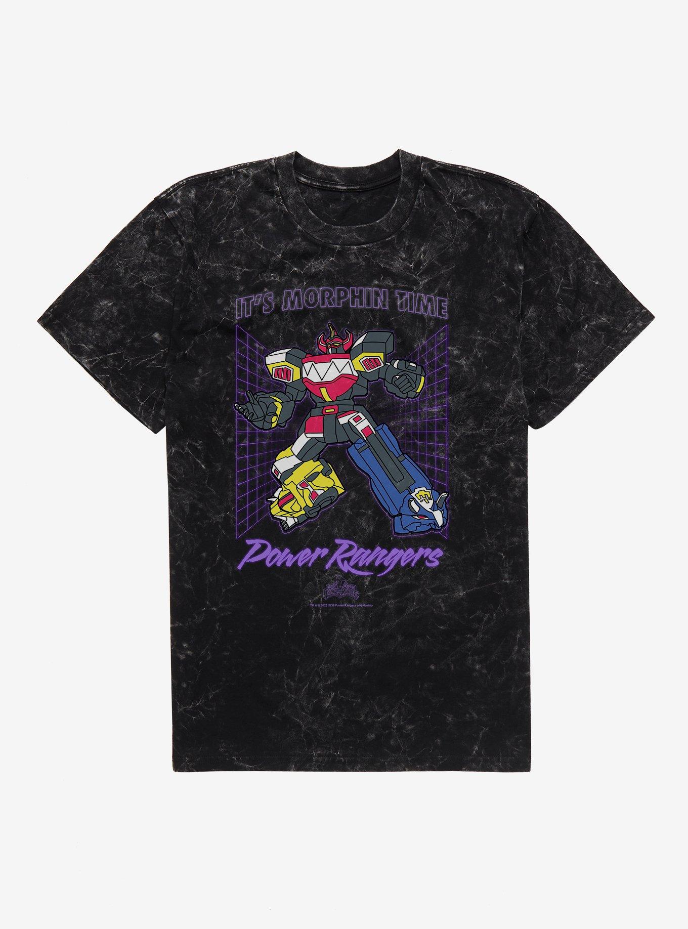 Mighty Morphin Power Rangers It's Morphin Time Alpha 5 Mineral Wash T-Shirt, BLACK MINERAL WASH, hi-res