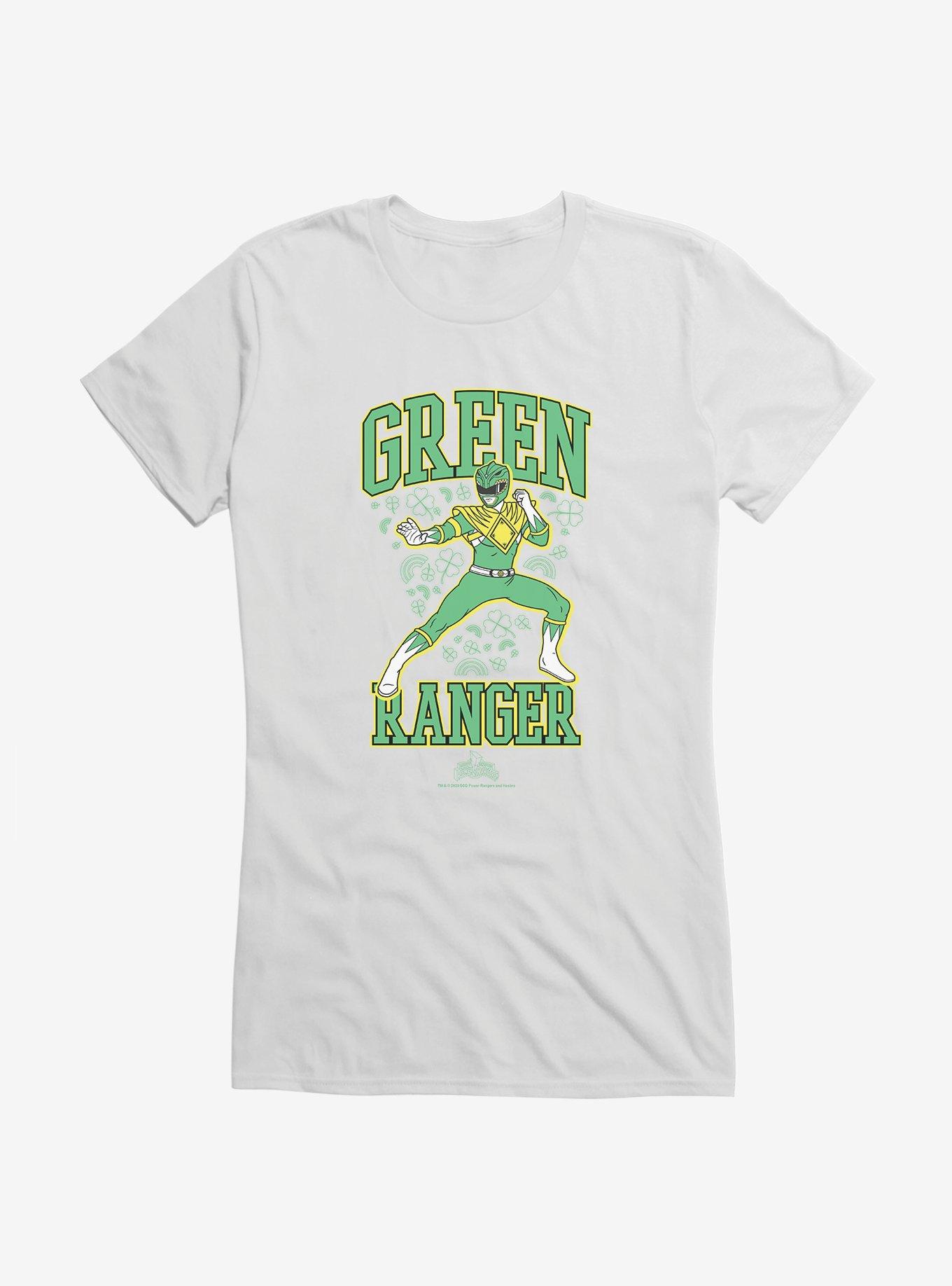 THRDLESS Mighty Morphin Power Rangers Green Ranger Clover Girls T-Shirt