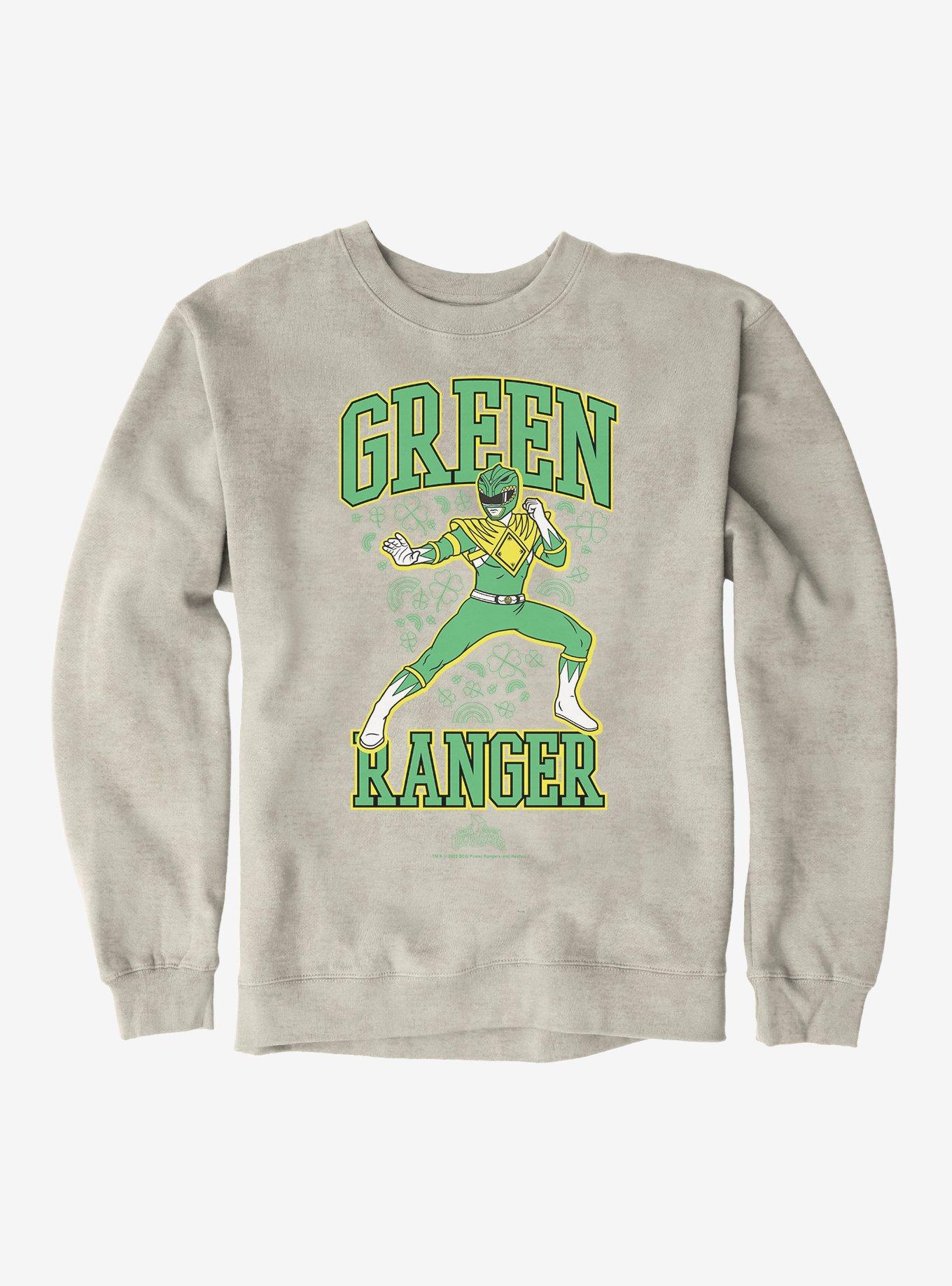Mighty Morphin Power Rangers Green Ranger Clover Sweatshirt, OATMEAL HEATHER, hi-res