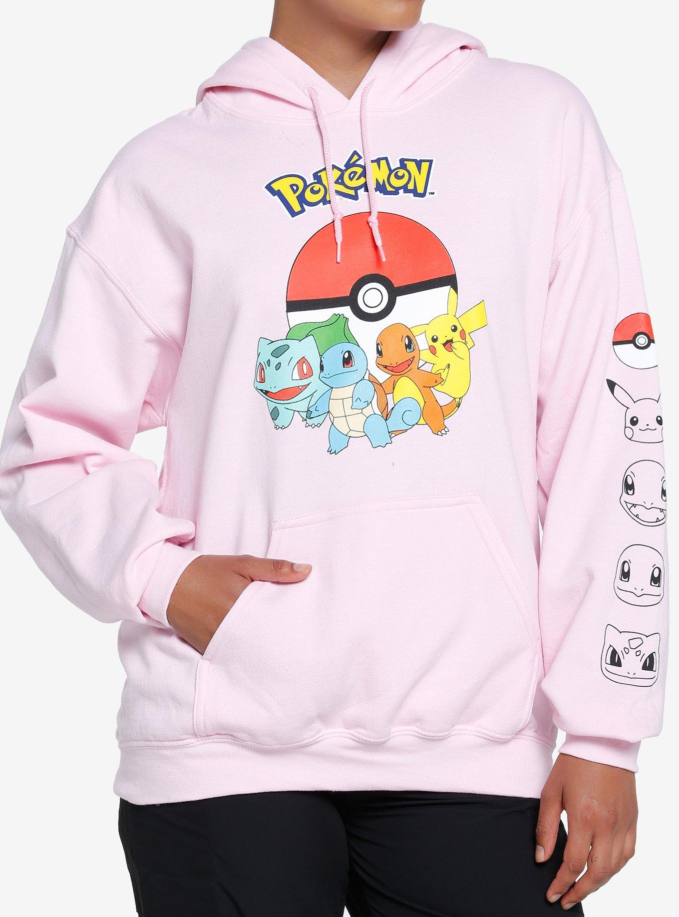  HYBRID APPAREL - Pokémon Kanto Starters - Kids Crewneck Fleece  Sweatshirt - Size Medium Athletic Heather: Clothing, Shoes & Jewelry