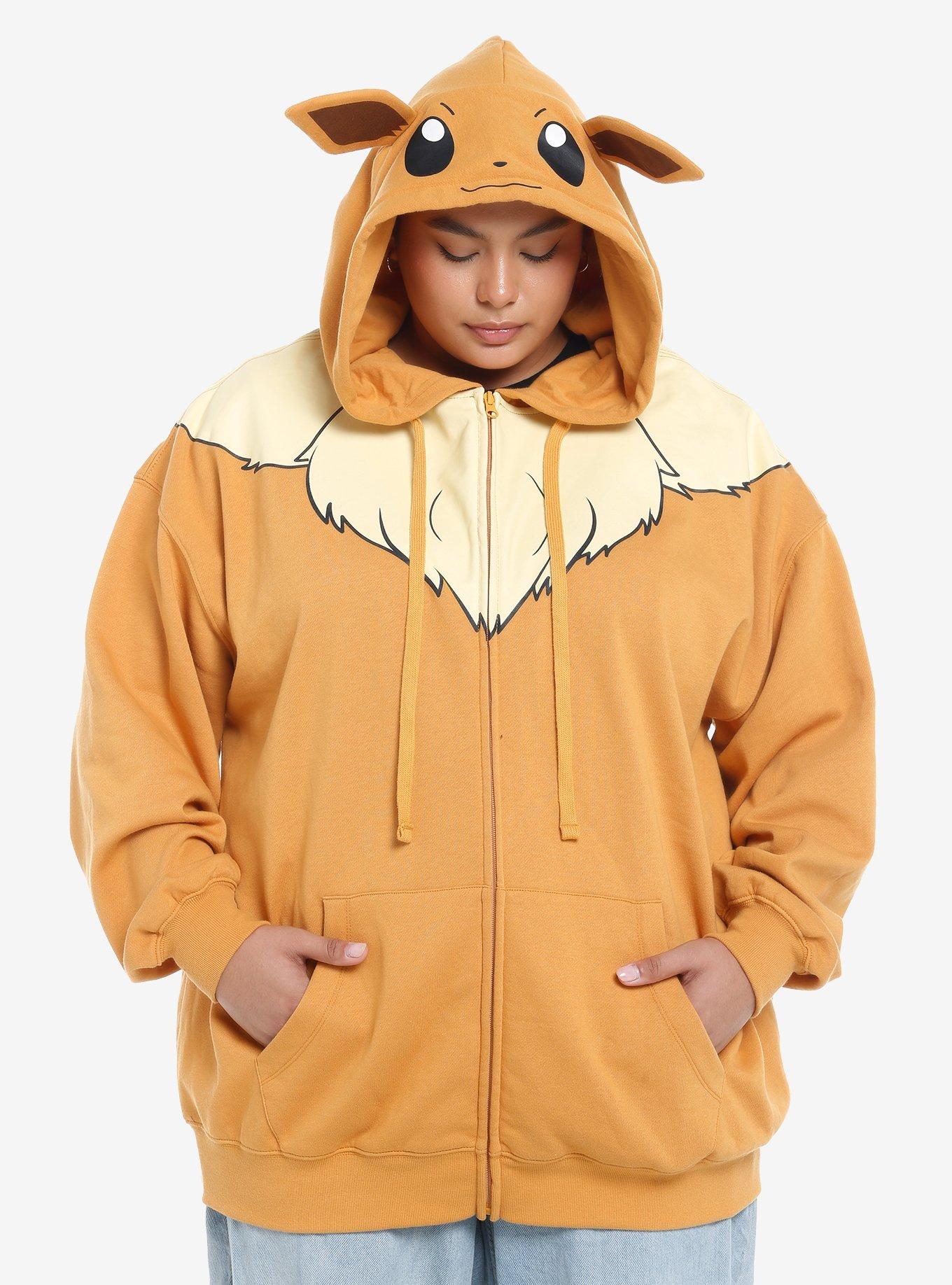 Eevee Pokemon Full Face Zip Hoodie - AnimeBape