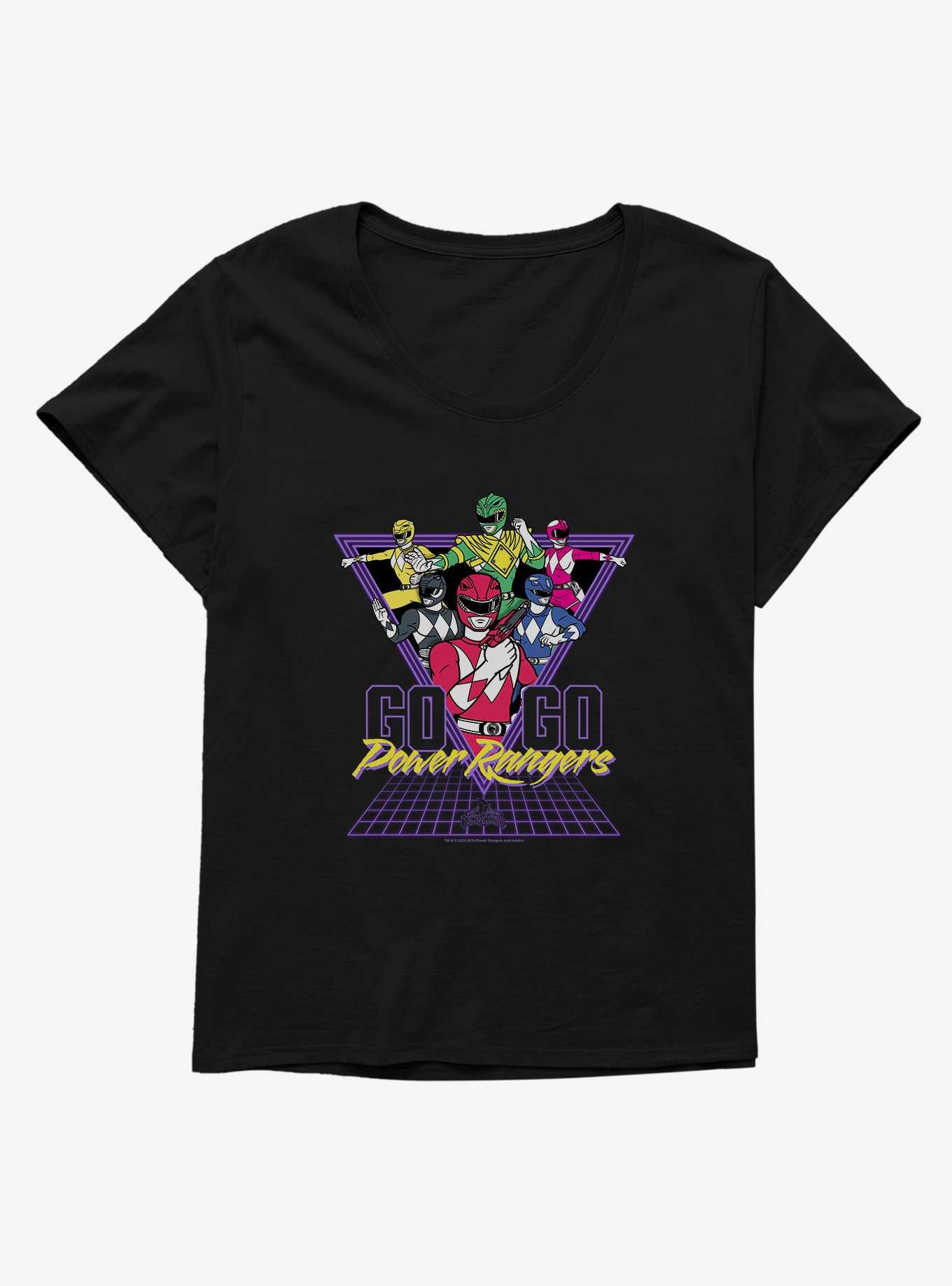 Mighty Morphin Power Rangers Go Go Power Rangers Retro Womens T-Shirt Plus Size, , hi-res