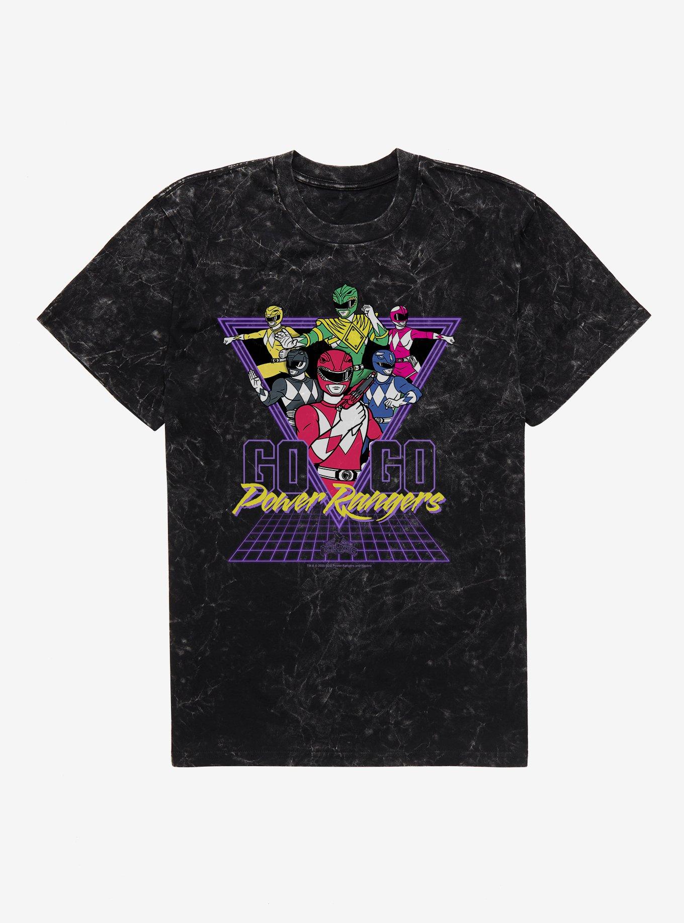 Mighty Morphin Power Rangers Go Go Power Rangers Retro Mineral Wash T-Shirt