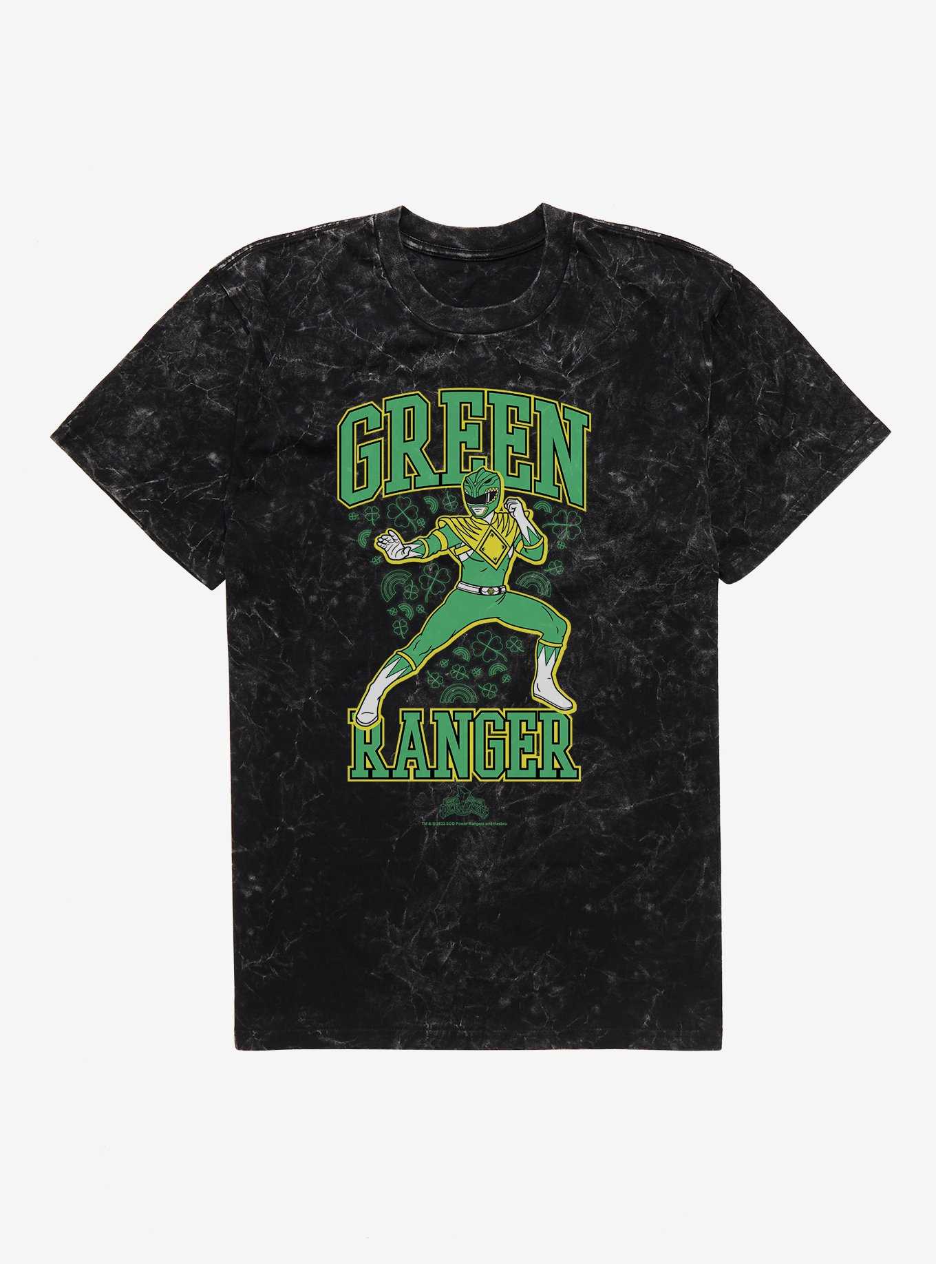 Mighty Morphin Power Rangers Green Ranger Clover Mineral Wash T-Shirt, , hi-res