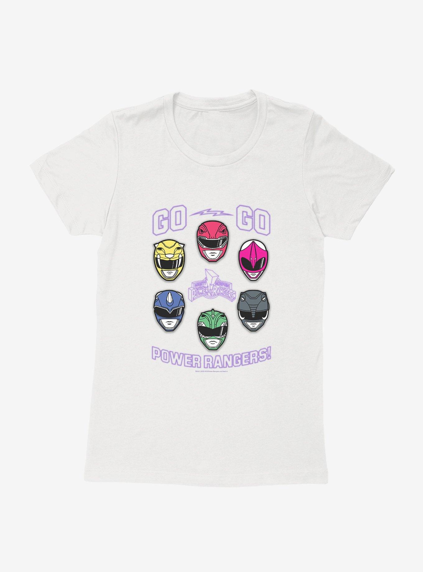 Mighty Morphin Power Rangers Go Go Power Rangers Helmets Womens T-Shirt