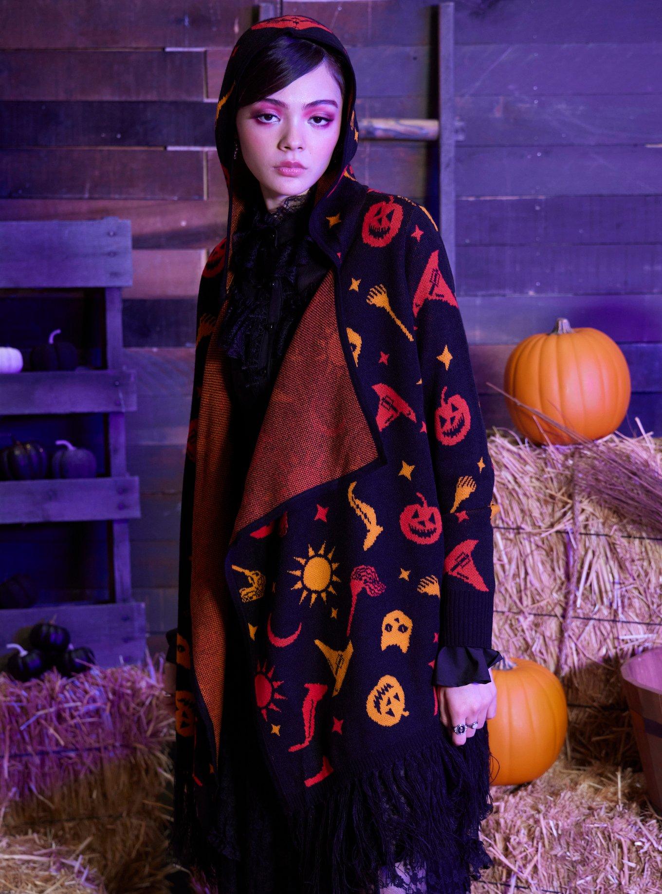 Her Universe Disney Hocus Pocus Dani Hooded Fringe Cardigan, , hi-res