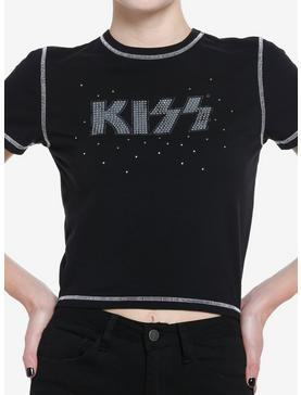KISS Rhinestone Girls Crop T-Shirt, , hi-res