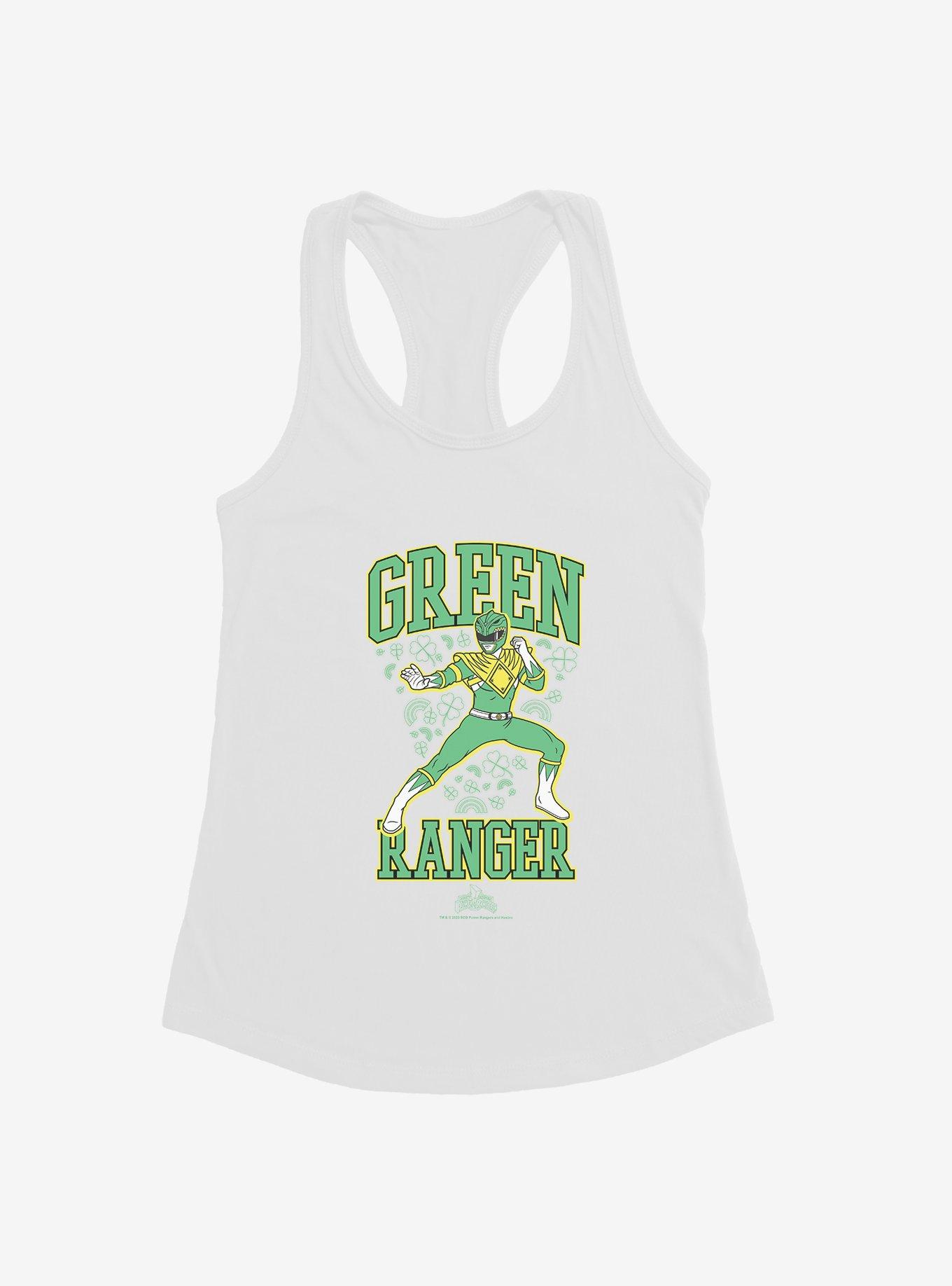 Mighty Morphin Power Rangers Green Ranger Clover Womens Tank Top