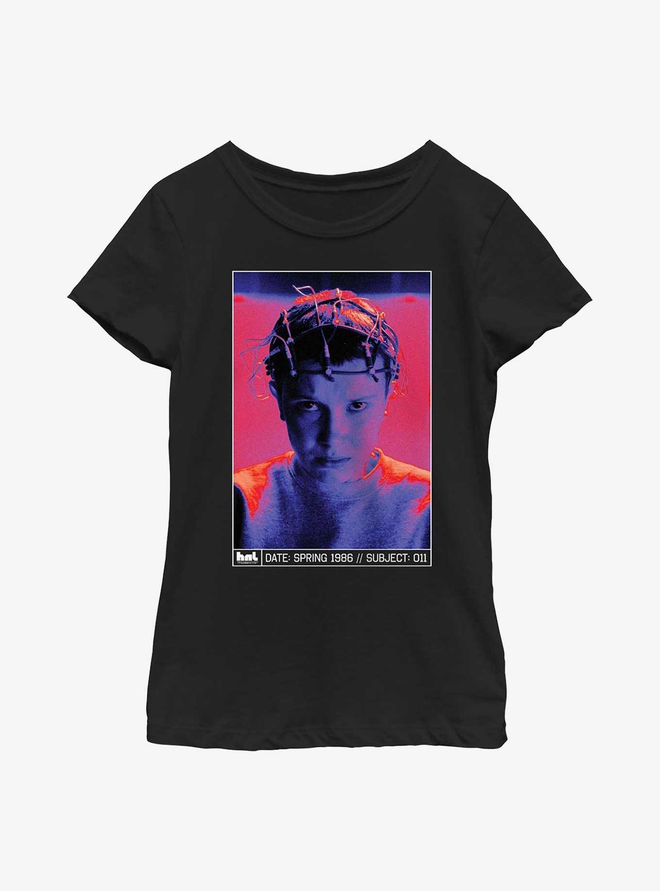 Stranger Things Subject 011 Experiment Poster Youth Girls T-Shirt, , hi-res