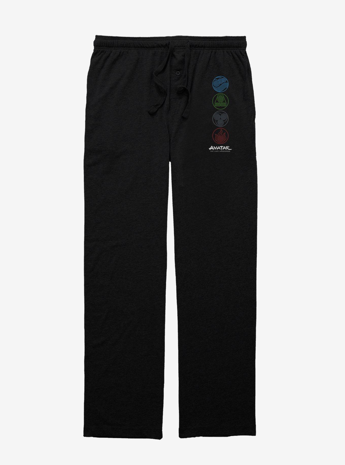 Avatar: The Last Airbender Four Elements Line Pajama Pants, BLACK, hi-res