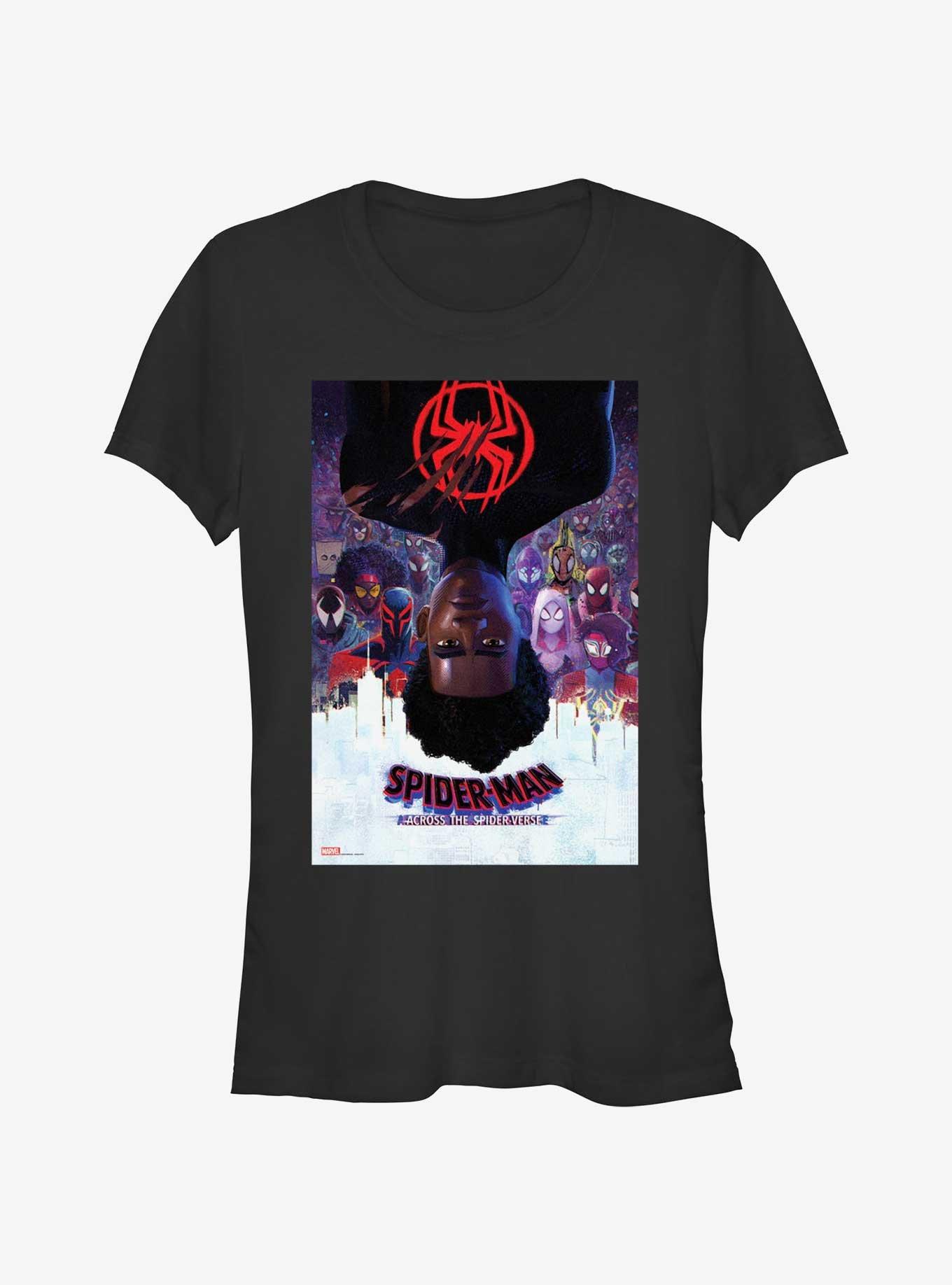 Marvel Spider-Man: Across the Spider-Verse Miles Morales Poster Girls T-Shirt, BLACK, hi-res