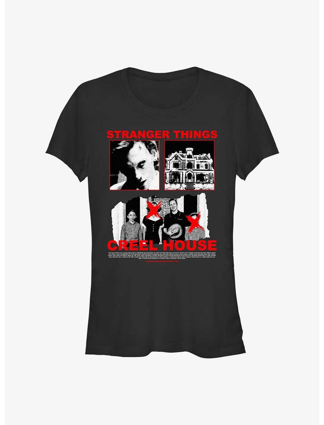 Stranger Things Creel House Girls T-Shirt, BLACK, hi-res