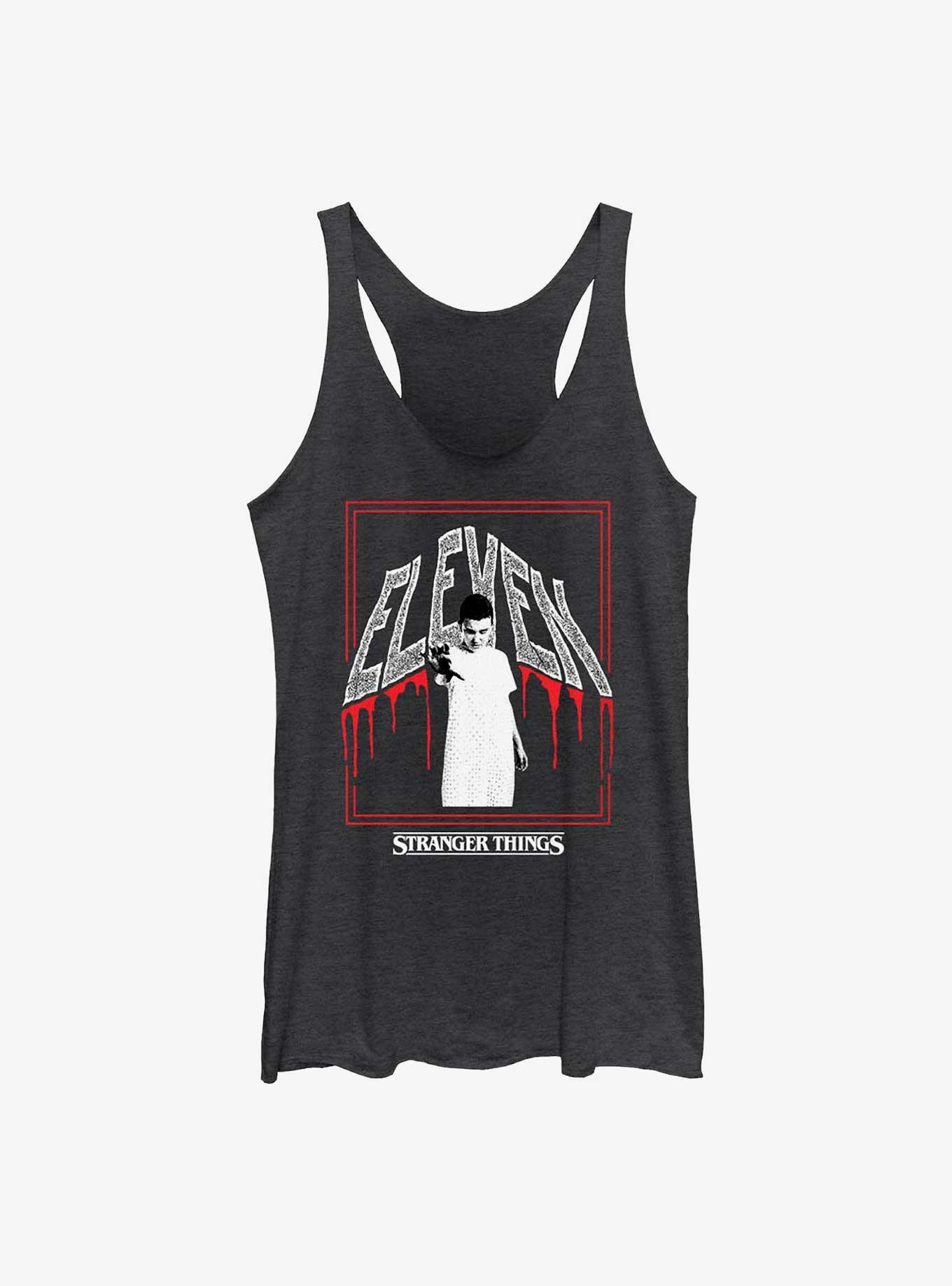 Stranger Things Eleven Poster Girls Tank, BLK HTR, hi-res