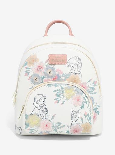 Disney White Quilted Backpack with Floral and Character Embroidery s-l400.jpg main image 3