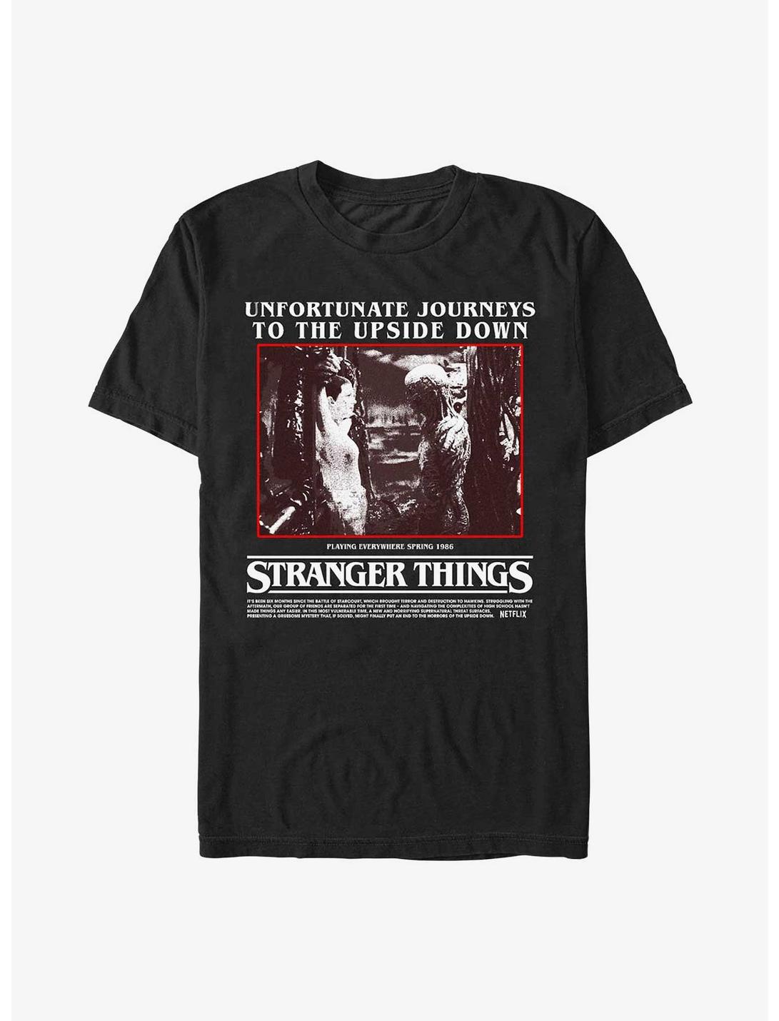 Stranger Things Unfortunate Journey Eleven and Vecna T-Shirt, BLACK, hi-res