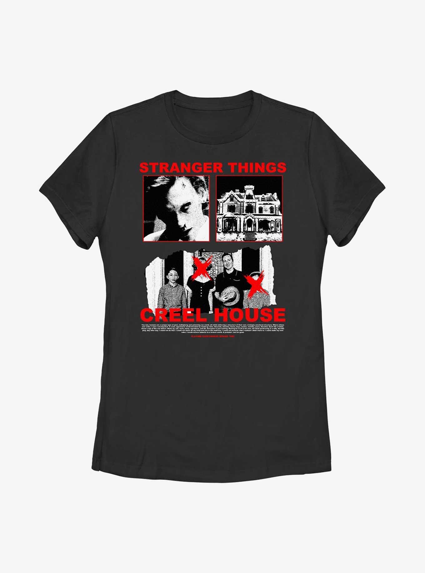 Stranger Things Creel House Womens T-Shirt, BLACK, hi-res