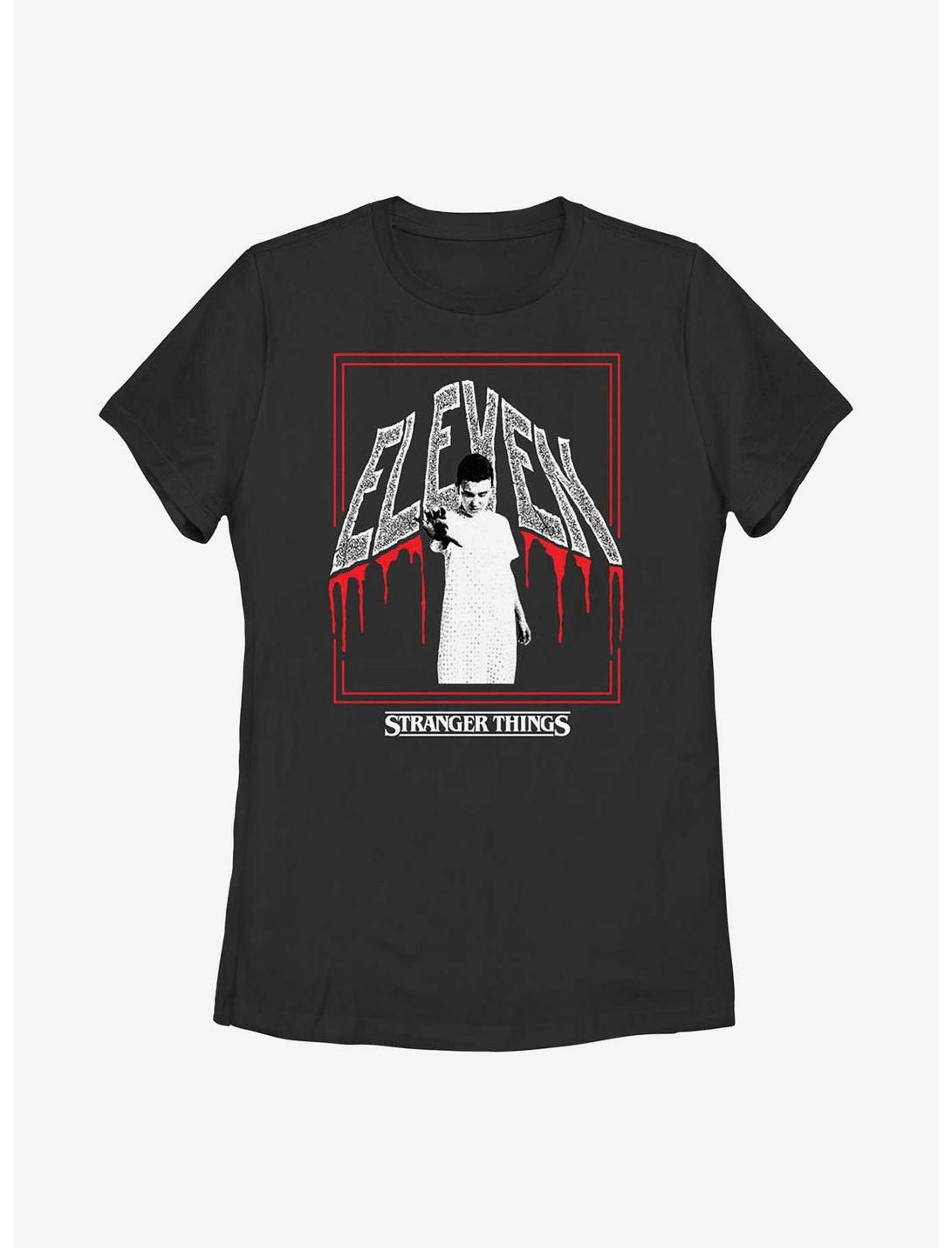 Stranger Things Eleven Poster Womens T-Shirt, BLACK, hi-res