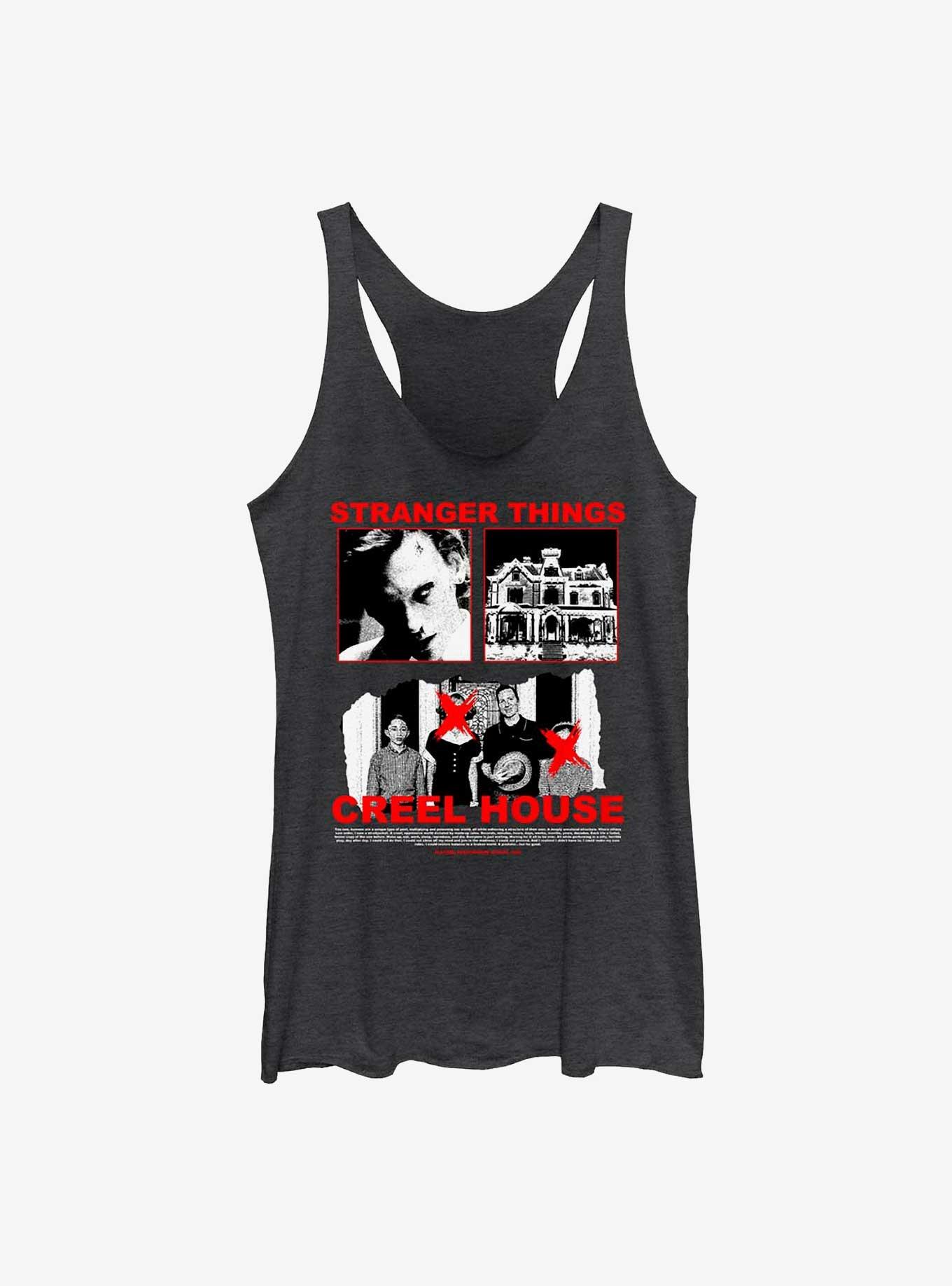 Stranger Things Creel House Womens Tank Top, BLK HTR, hi-res