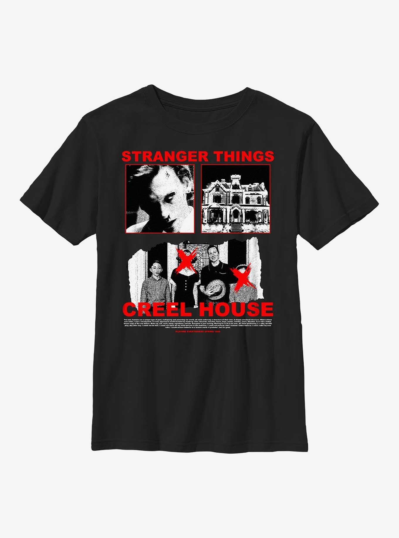 Stranger Things Creel House Youth T-Shirt, BLACK, hi-res