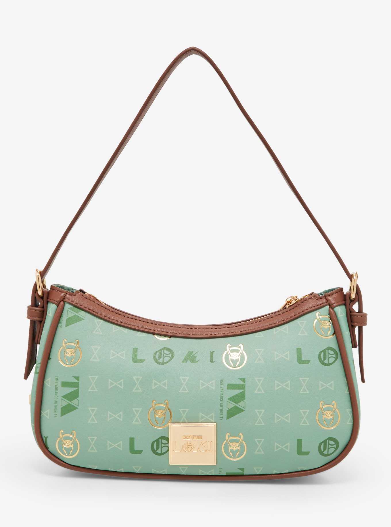 Marvel Loki TVA Logo Allover Print Shoulder Bag - BoxLunch Exclusive, , hi-res