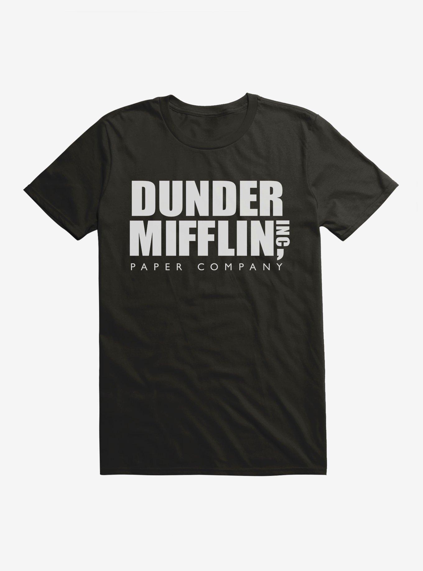 The Office Dunder Mifflin Logo T-Shirt, BLACK, hi-res