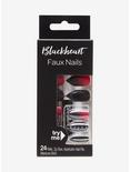 Blackheart Red & Black Stud Faux Nail Set, , hi-res