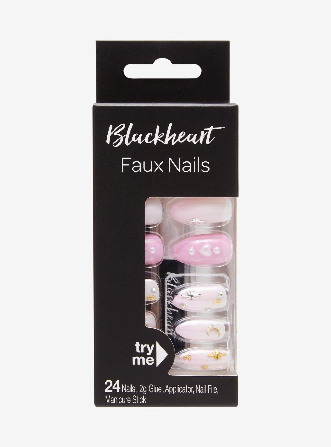 Blackheart Pink Celestial Faux Nail Set, , hi-res
