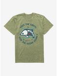 Skelanimals Dolphie Keep The Ocean Clean Mineral Wash T-Shirt, MILITARY GREEN MINERAL WASH, hi-res