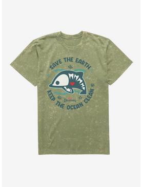 Skelanimals Dolphie Keep The Ocean Clean Mineral Wash T-Shirt, , hi-res