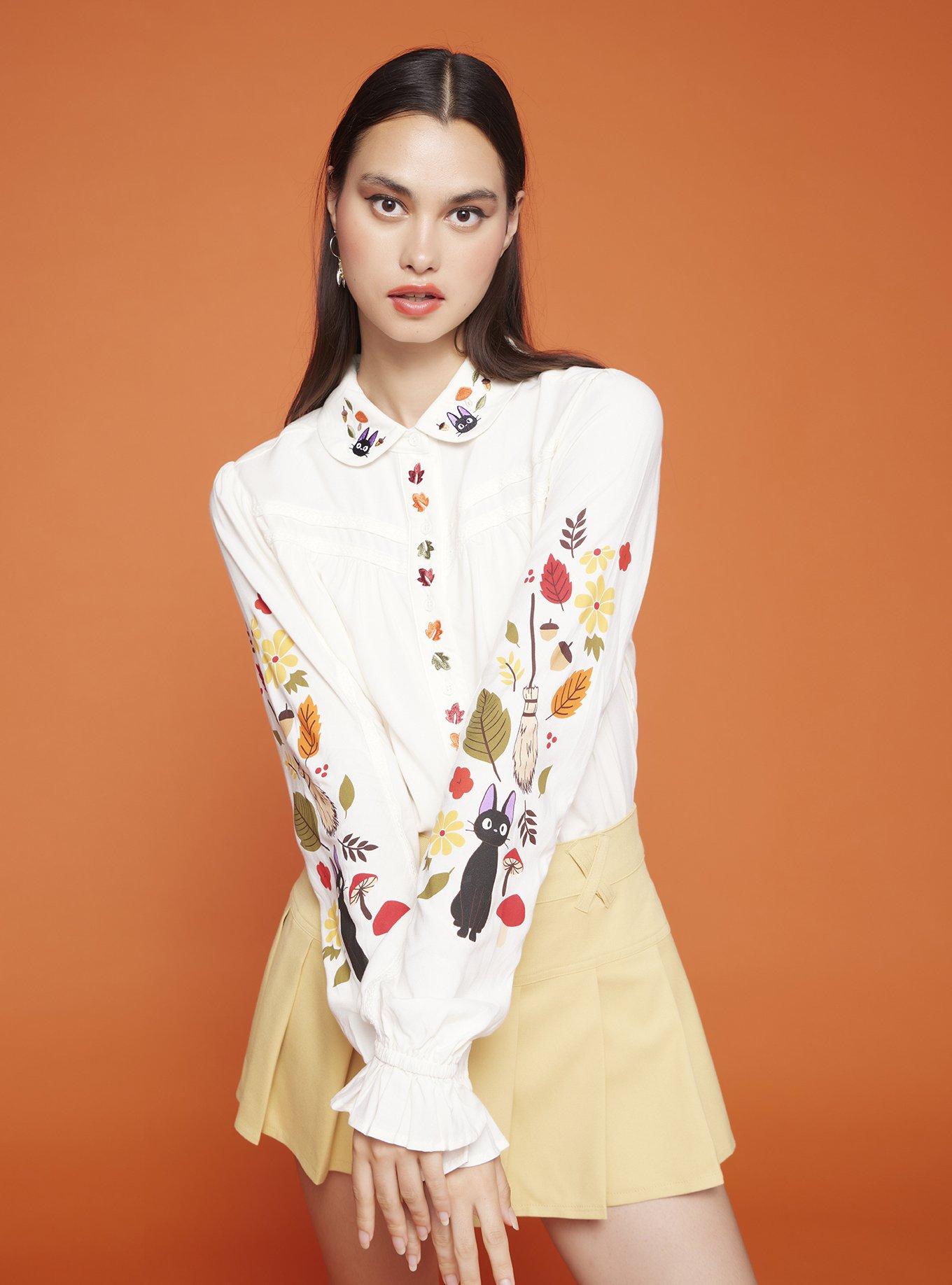 Her Universe Studio Ghibli Kiki's Delivery Service Autumn Long-Sleeve Woven Button-Up, , hi-res