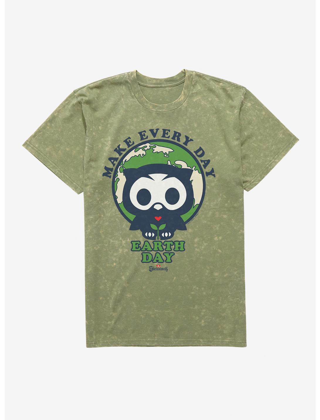 Skelanimals Oliver Make Every Day Earth Day Mineral Wash T-Shirt, MILITARY GREEN MINERAL WASH, hi-res