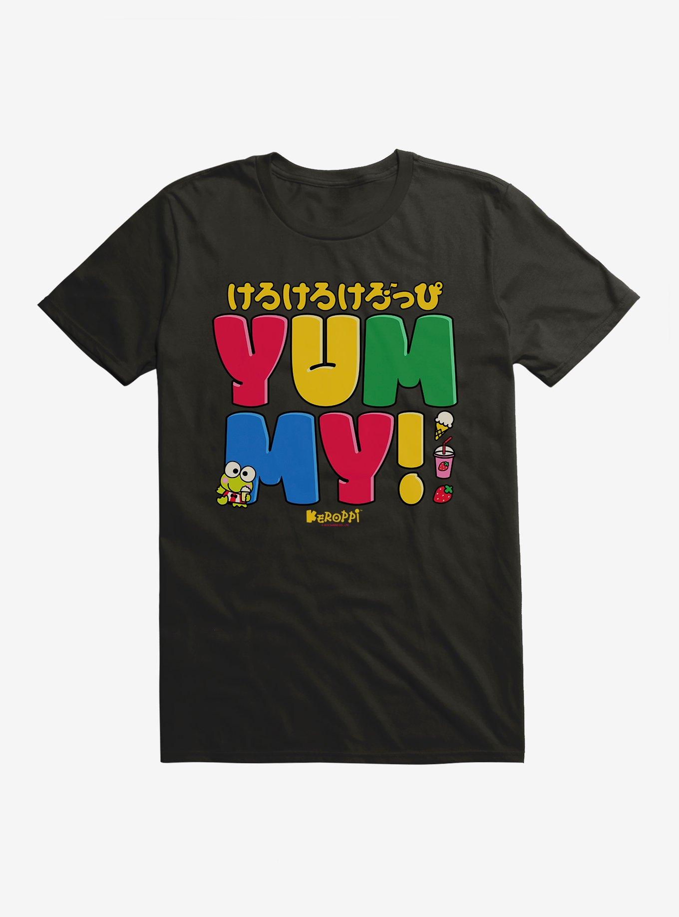 Keroppi Yummy! T-Shirt, BLACK, hi-res