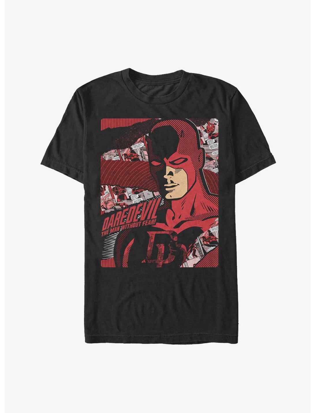 Marvel Daredevil Comic Strip Poster T-Shirt, BLACK, hi-res