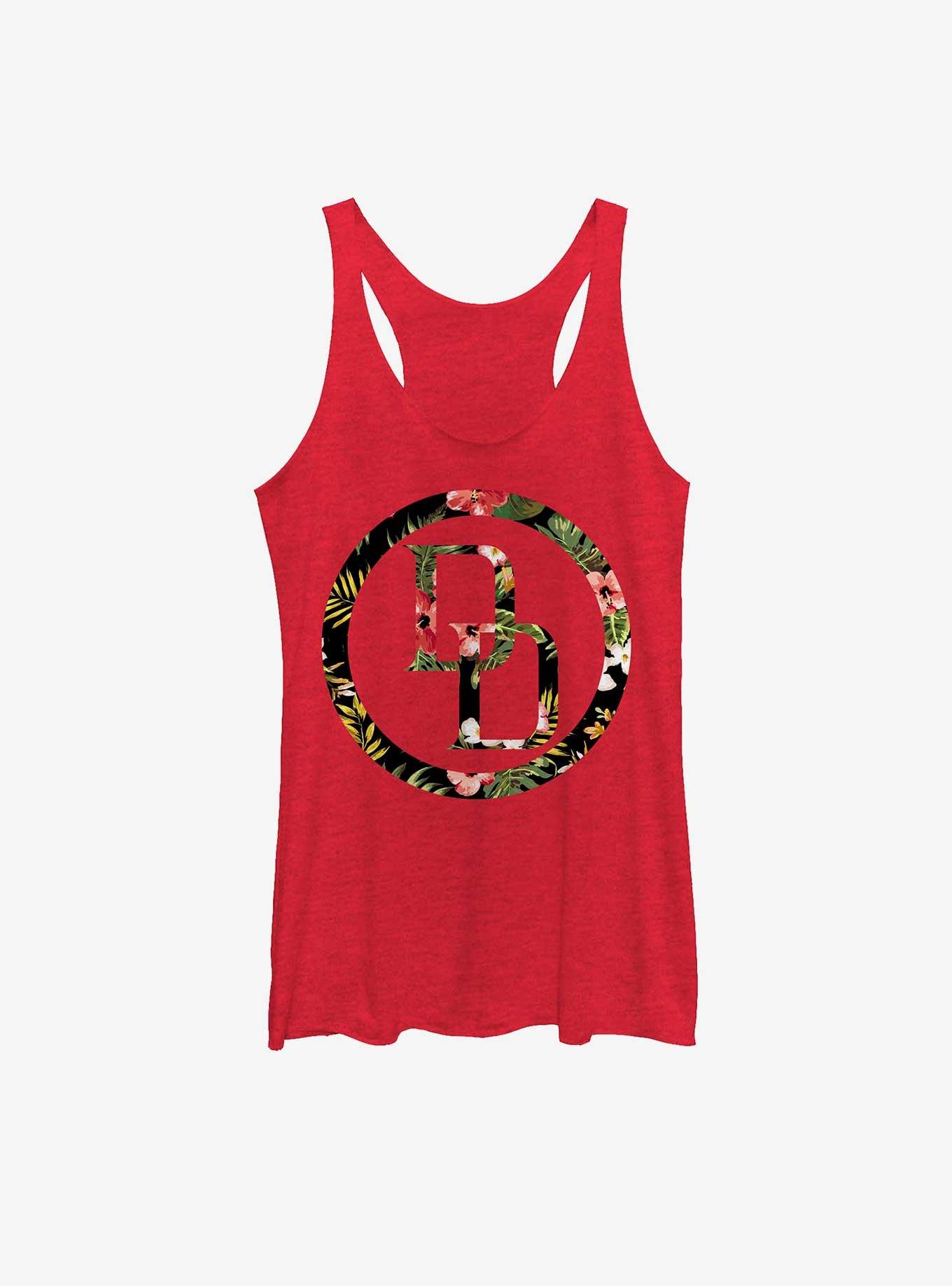 Marvel Daredevil Floral Logo Womens Tank Top, , hi-res