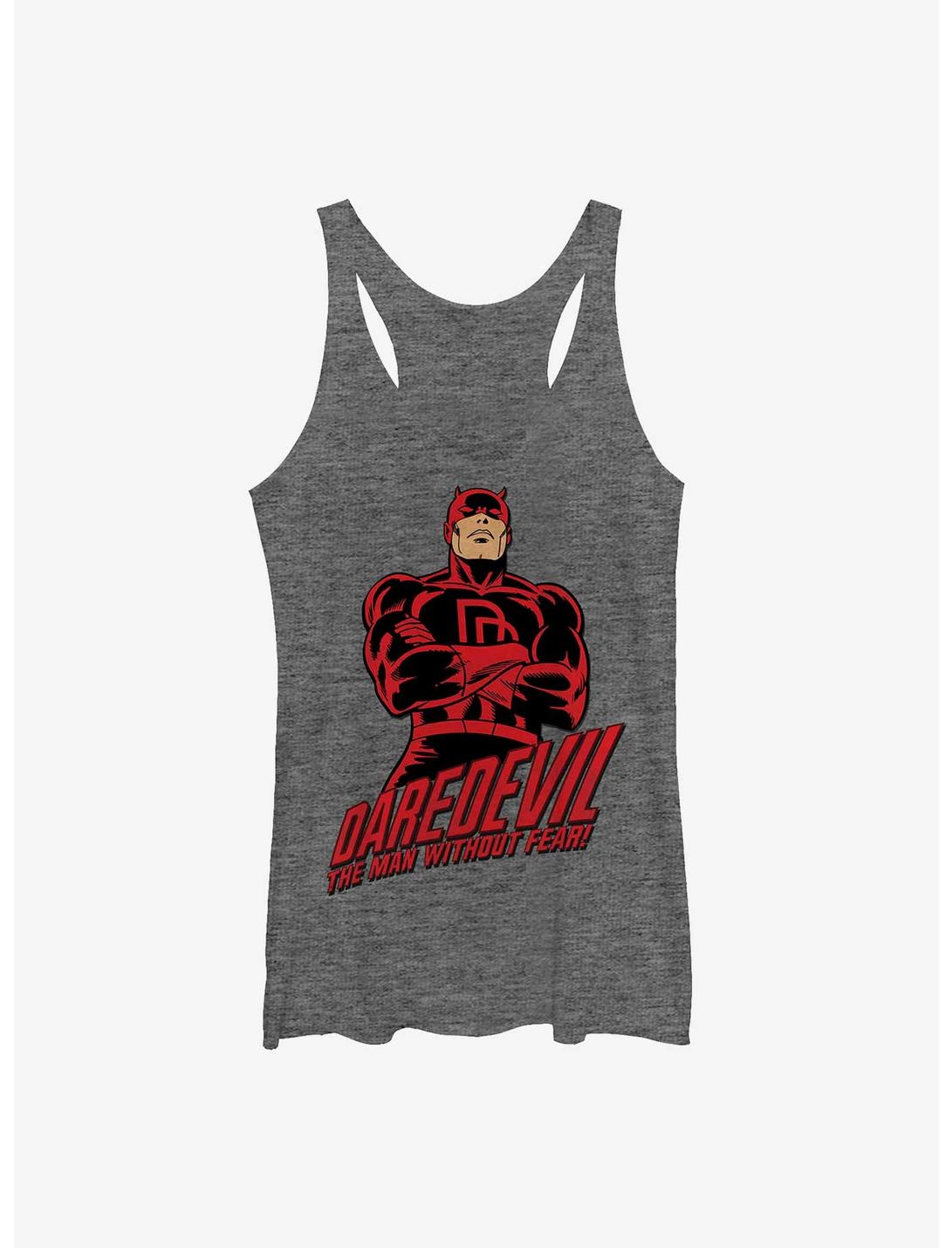 Marvel Daredevil The Man Without Fear Womens Tank Top, GRAY HTR, hi-res