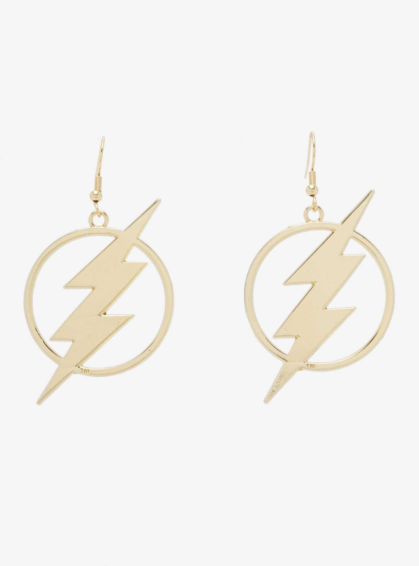 DC Comics The Flash Logo Earrings - BoxLunch Exclusive, , hi-res