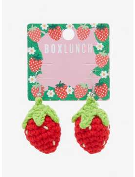 Strawberry Crochet Earrings - BoxLunch Exclusive, , hi-res