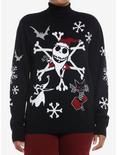 Her Universe The Nightmare Before Christmas Jack Snowflake Knit Turtleneck Sweater Her Universe Exclusive, MULTI, hi-res
