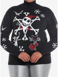 Her Universe The Nightmare Before Christmas Jack Snowflake Knit Turtleneck Sweater Plus Size Her Universe Exclusive, MULTI, hi-res